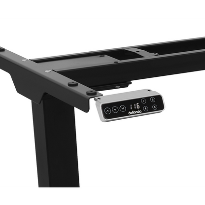 Dellonda Dual Motor Ultra-Quiet Desk Frame with Digital Controls 100kg Capacity - Black