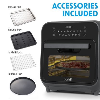 Baridi Steam Air Fryer Oven 15L Capacity