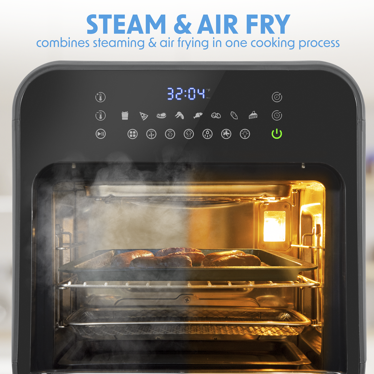 Baridi Steam Air Fryer Oven 15L Capacity