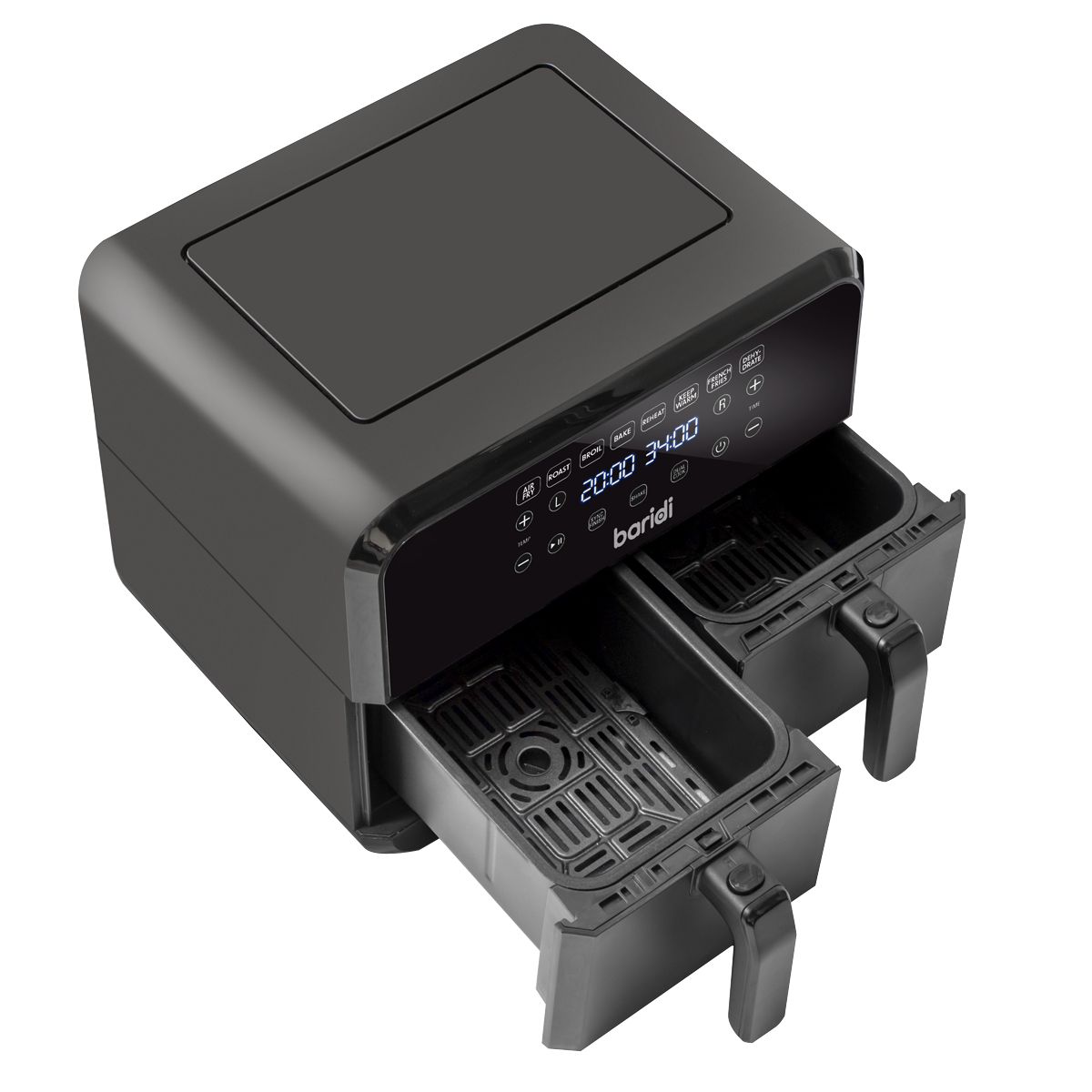Baridi Dual Zone Air Fryer with 8 Preset Functions 8L Capacity