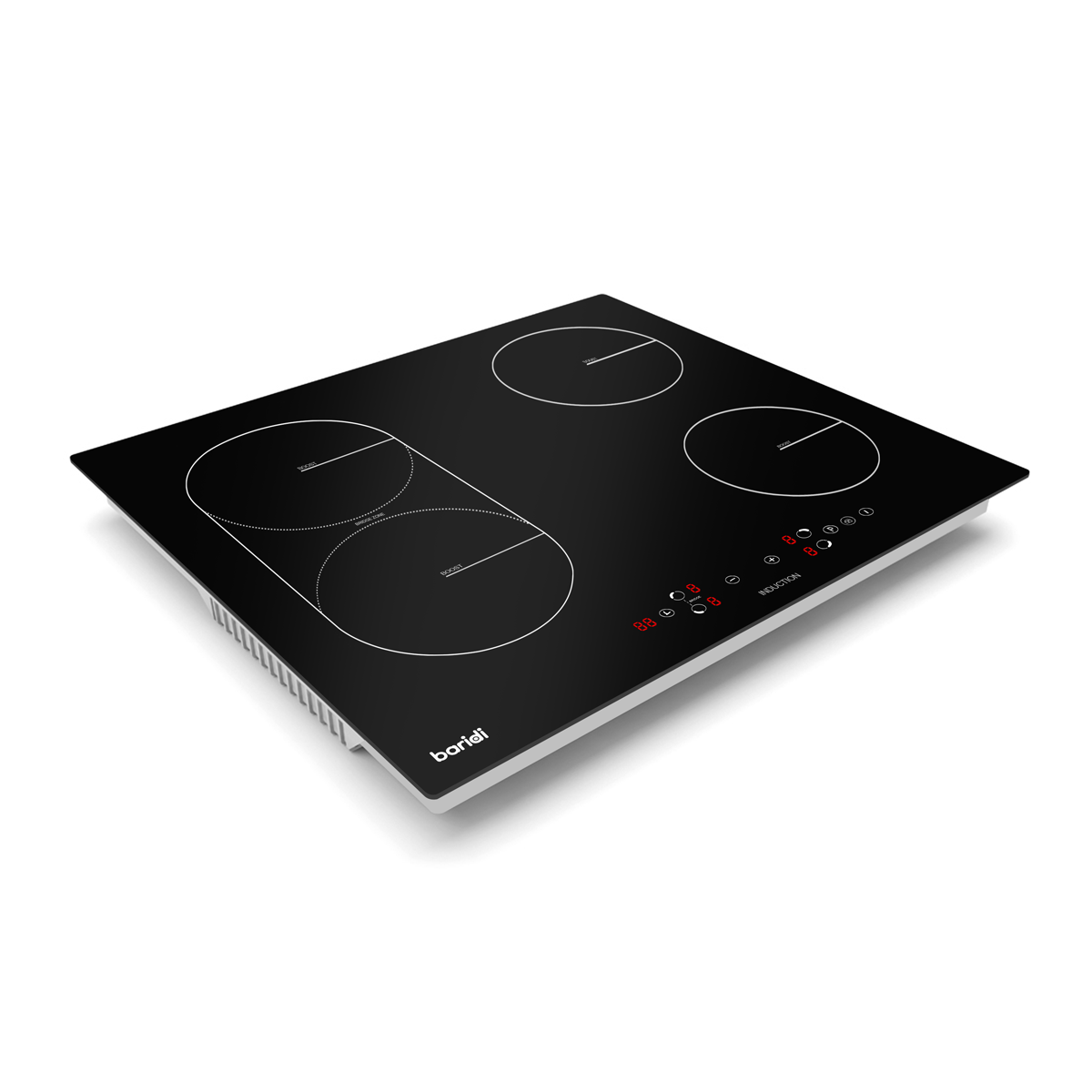 Baridi Integrated Induction Hob with 4 Cooking Zones & Bridge Zone 60cm 2800W Output
