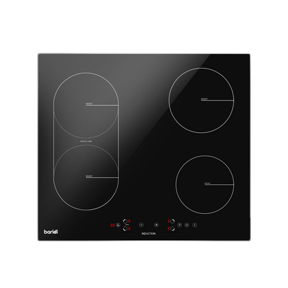 Baridi Integrated Induction Hob with 4 Cooking Zones & Bridge Zone 60cm 2800W Output