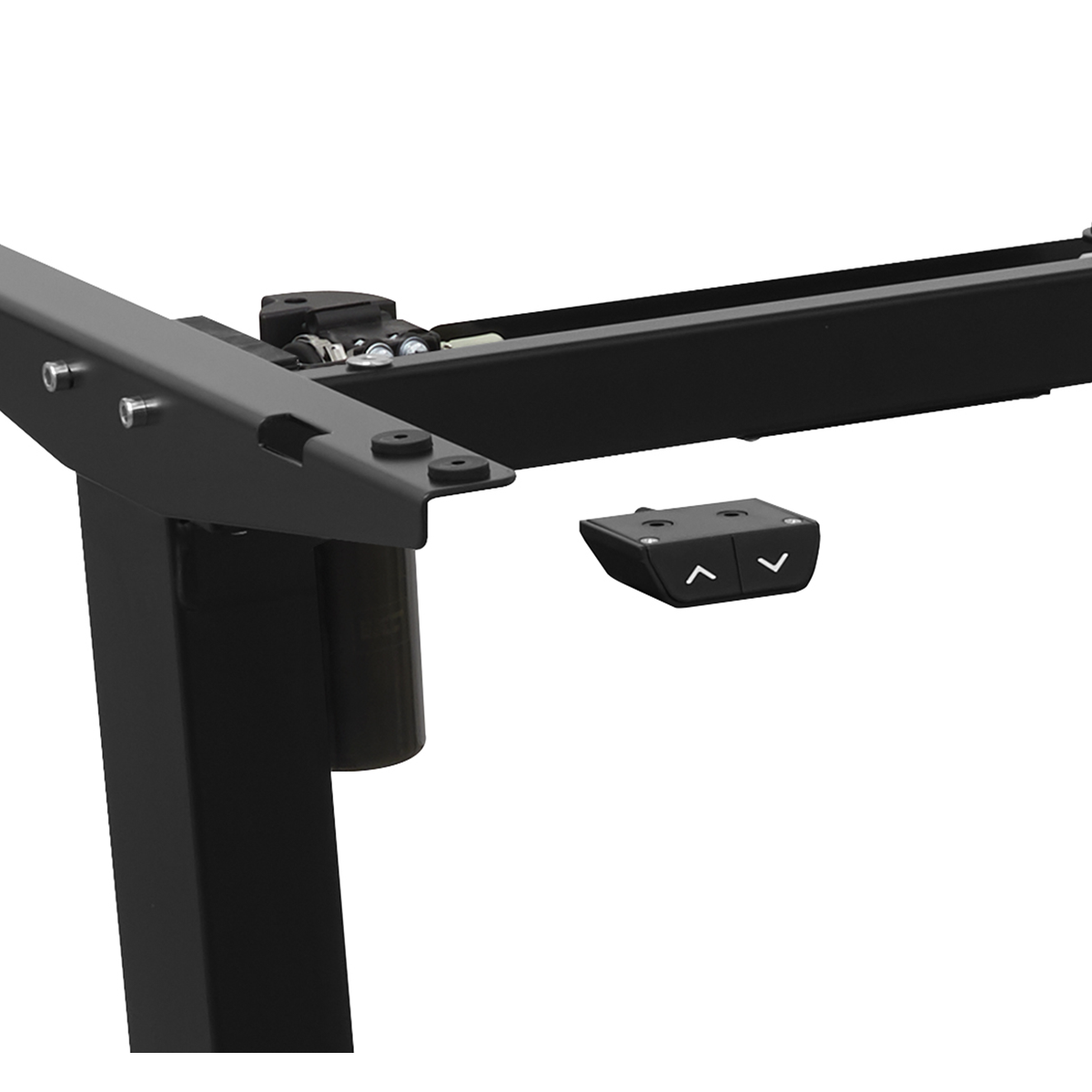 Dellonda Single Motor Ultra-Quiet Adjustable-Height Desk Frame 70kg Capacity - Black