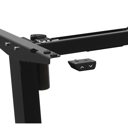 Dellonda Single Motor Ultra-Quiet Adjustable-Height Desk Frame 70kg Capacity - Black