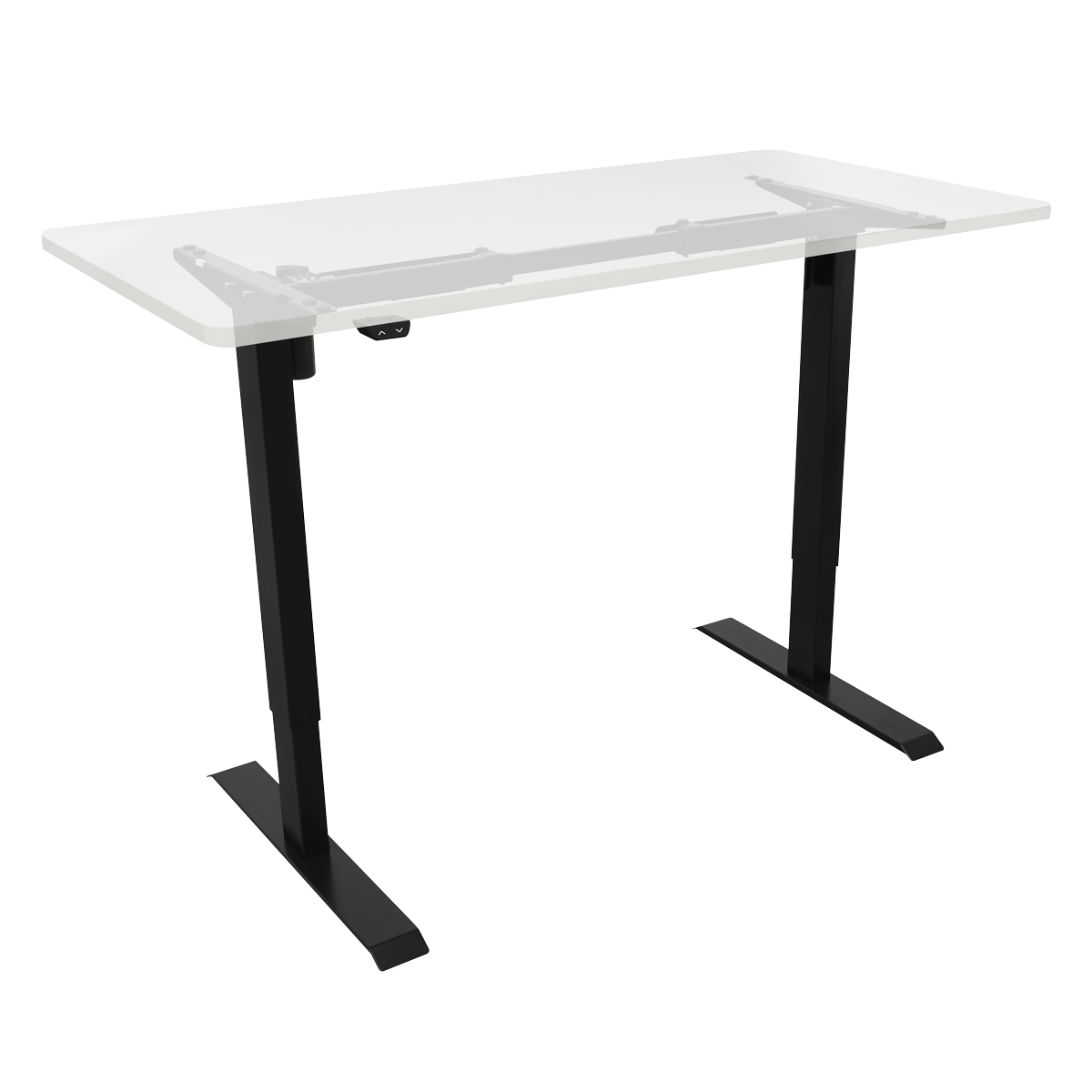 Dellonda Single Motor Ultra-Quiet Adjustable-Height Desk Frame 70kg Capacity - Black