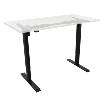 Dellonda Single Motor Ultra-Quiet Adjustable-Height Desk Frame 70kg Capacity - Black