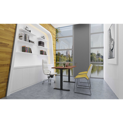 Dellonda Single Motor Ultra-Quiet Adjustable-Height Desk Frame with Digital Control Panel 70kg Capacity - Black