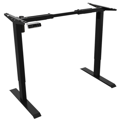 Dellonda Single Motor Ultra-Quiet Adjustable-Height Desk Frame with Digital Control Panel 70kg Capacity - Black
