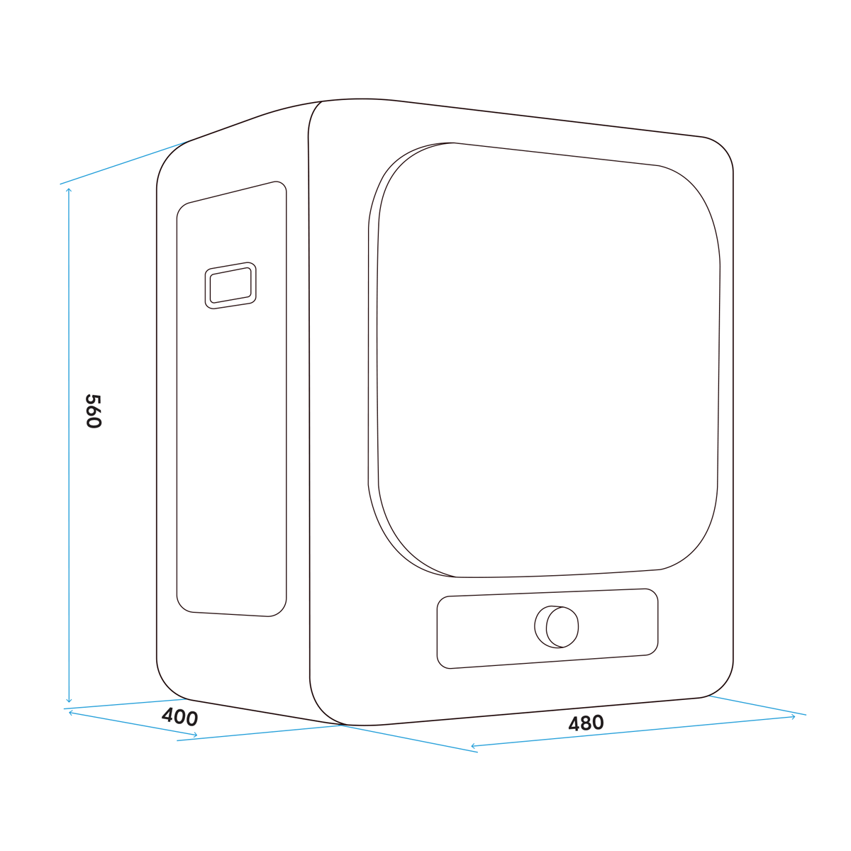 Baridi Tabletop Tumble Dryer with Analogue Controls 2.5kg Capacity - White