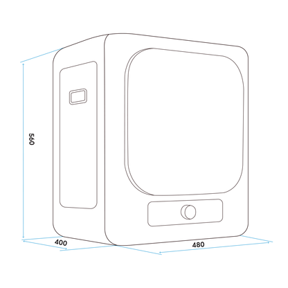 Baridi Tabletop Tumble Dryer with Analogue Controls 2.5kg Capacity - White