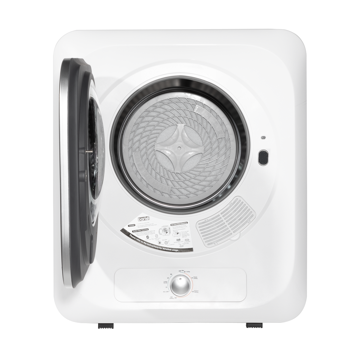 Baridi Tabletop Tumble Dryer with Analogue Controls 2.5kg Capacity - White