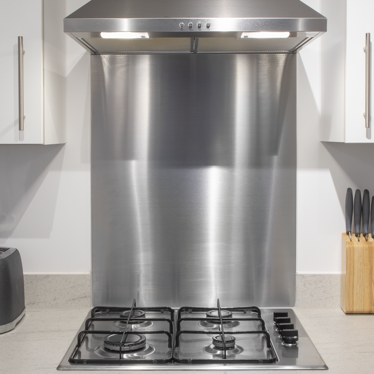 Baridi Splashback for Cooker Hoods 60 x 75cm - Stainless Steel