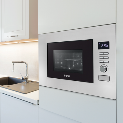 Baridi Integrated Microwave Oven 20L Capacity 900W - Stainless Steel