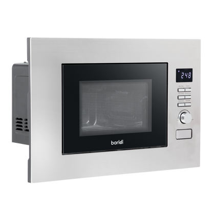 Baridi Integrated Microwave Oven 20L Capacity 900W - Stainless Steel
