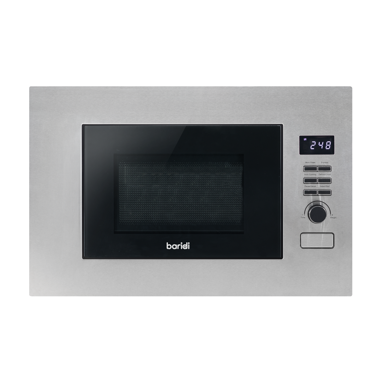Baridi Integrated Microwave Oven 20L Capacity 900W - Stainless Steel