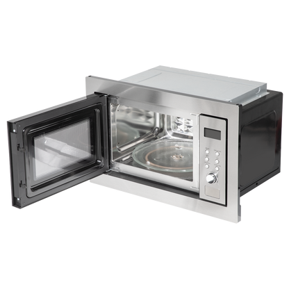 Baridi Integrated Microwave Oven with Grill 25L Capacity 900W - Stainless Steel