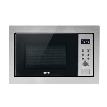 Baridi Integrated Microwave Oven with Grill 25L Capacity 900W - Stainless Steel