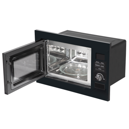 Baridi Integrated Microwave Oven with Grill 25L Capacity 900W - Black