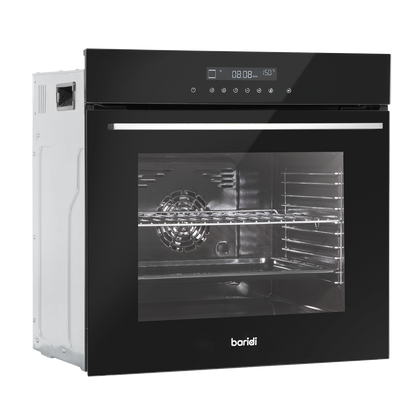 Baridi Integrated Fan-Assisted Electric Oven 60cm 72L Capacity - Black