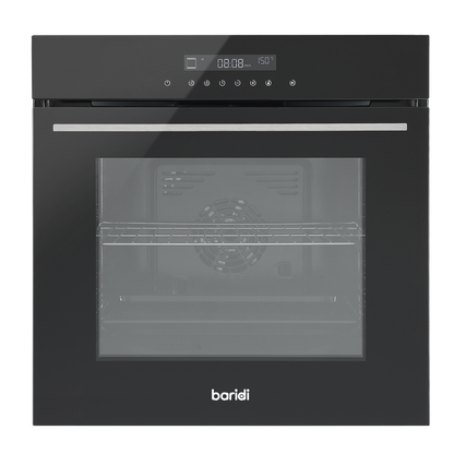 Baridi Integrated Fan-Assisted Electric Oven 60cm 72L Capacity - Black
