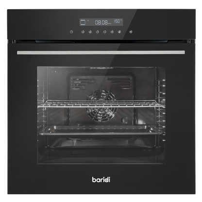 Baridi Integrated Fan-Assisted Electric Oven 60cm 72L Capacity - Black