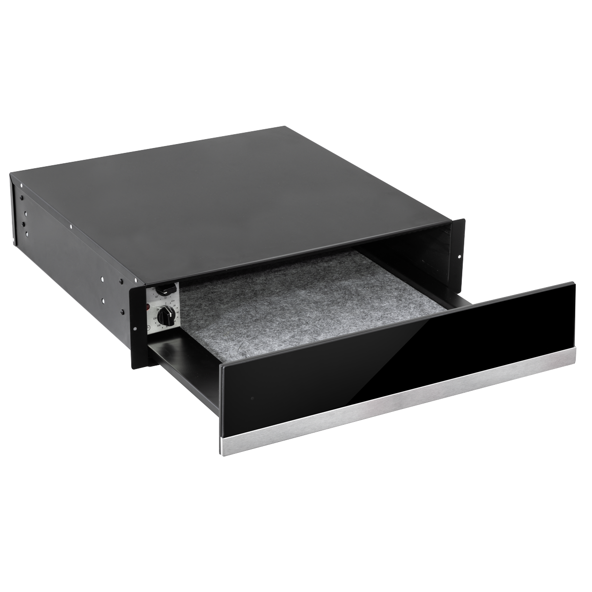 Baridi Integrated Warming Drawer 60cm - Black/Stainless Steel