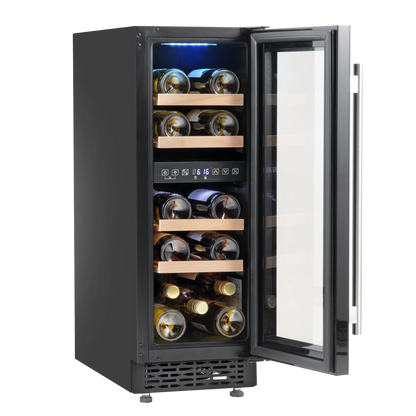 Baridi 17 Bottle Slim Wine Fridge & Cooler 30cm