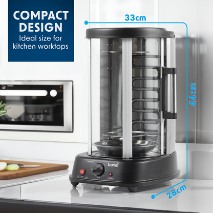 Baridi Vertical 360° Rotisserie Smokeless Grill 21L Capacity