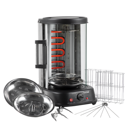 Baridi Vertical 360° Rotisserie Smokeless Grill 21L Capacity