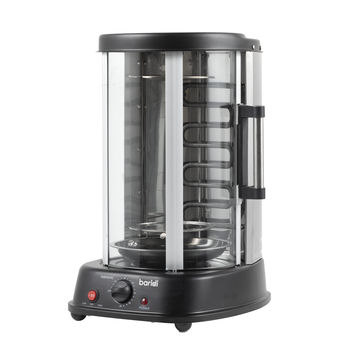 Baridi Vertical 360° Rotisserie Smokeless Grill 21L Capacity