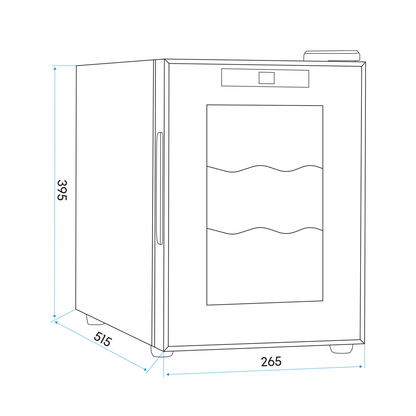 Baridi 6 Bottle Tabletop Wine Fridge & Cooler