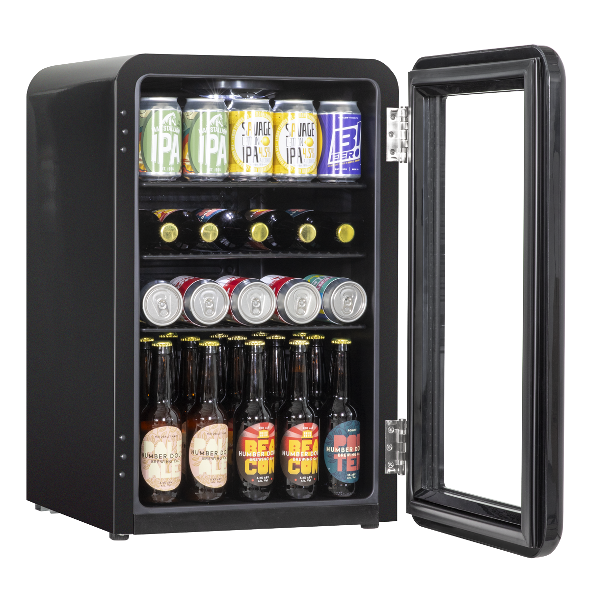 Baridi Retro Style Drinks/Beer & Wine Fridge 70L Capacity