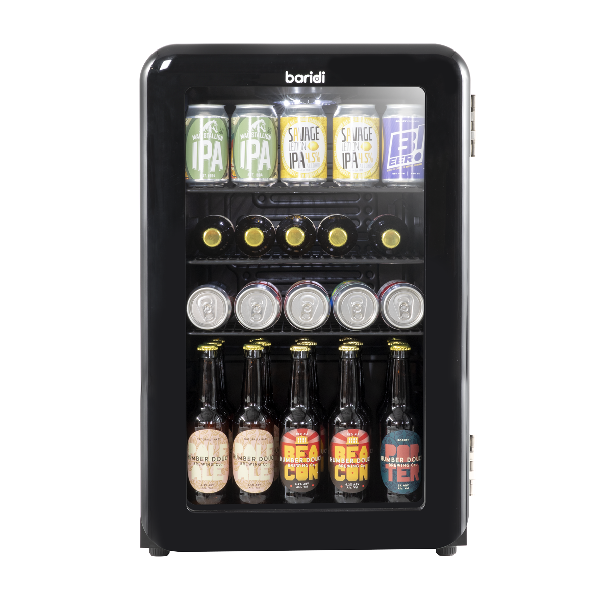 Baridi Retro Style Drinks/Beer & Wine Fridge 70L Capacity