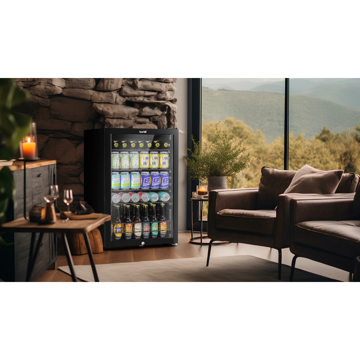 Baridi Under-Counter Drinks/Beer & Wine Fridge 115L Capacity