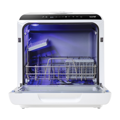 Baridi 2-4 Place Settings Mini Portable Tabletop Dishwasher, 5 Wash Functions