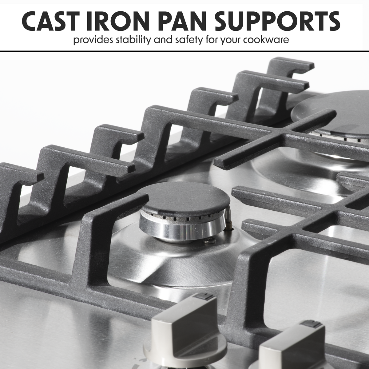 Baridi Gas Hob with 5 Cooking Zones 70cm