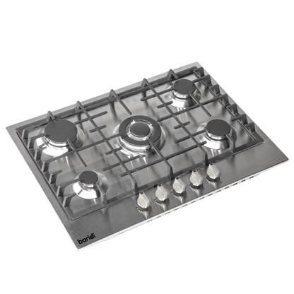 Baridi Gas Hob with 5 Cooking Zones 70cm