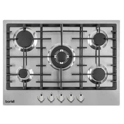 Baridi Gas Hob with 5 Cooking Zones 70cm
