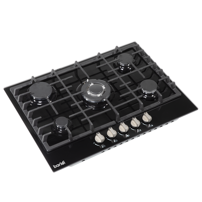 Baridi Gas Hob with 5 Cooking Zones 70cm
