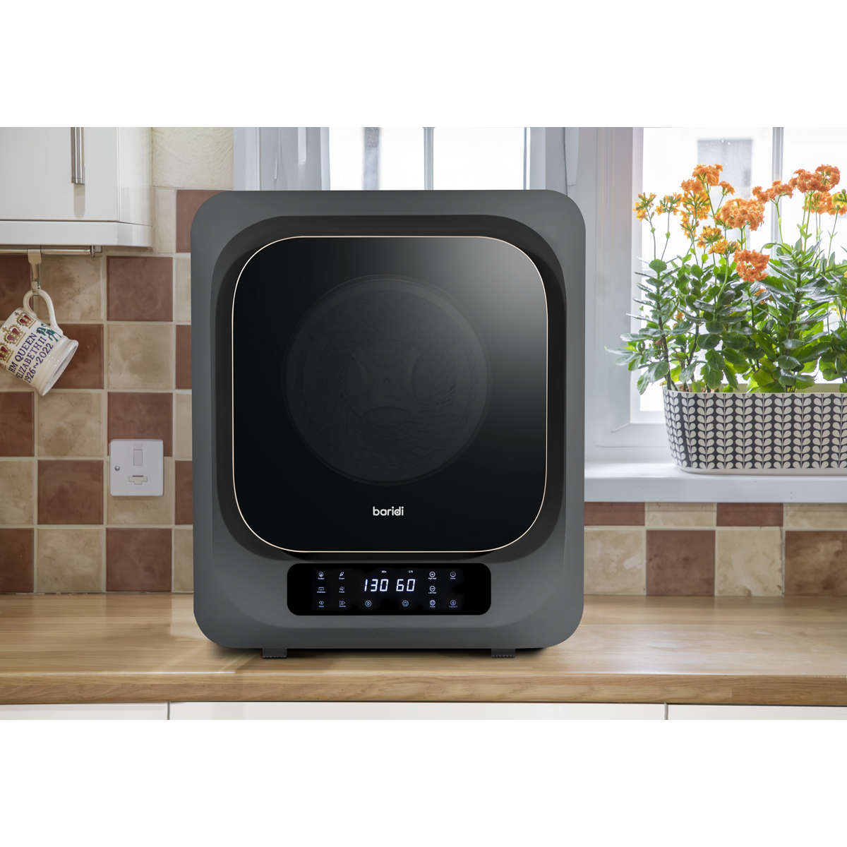 Baridi Tabletop Tumble Dryer with Digital Controls 2.5kg Capacity - Black