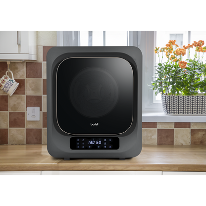 Baridi Tabletop Tumble Dryer with Digital Controls 2.5kg Capacity - Black