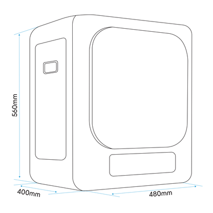 Baridi Tabletop Tumble Dryer with Digital Controls 2.5kg Capacity - Black
