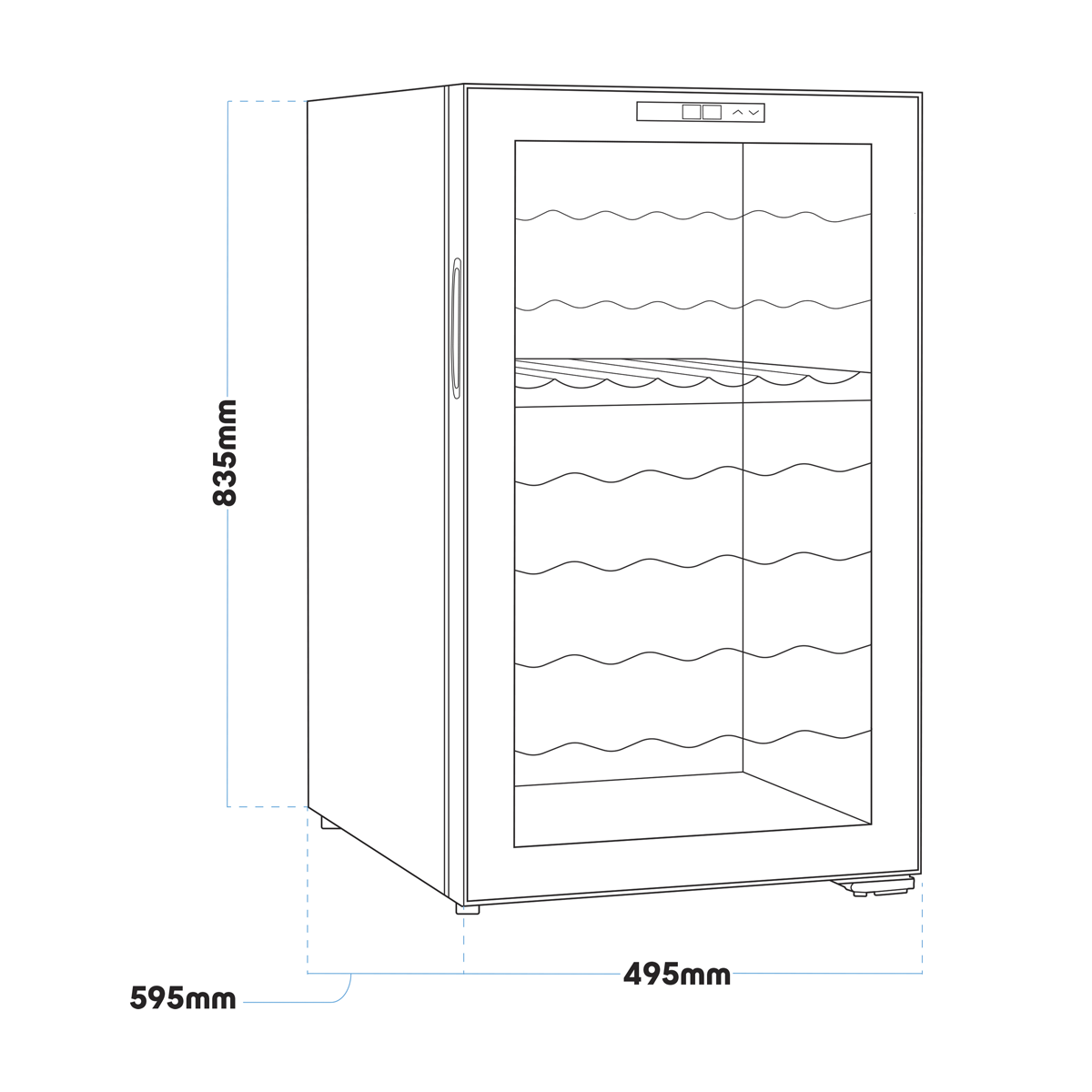 Baridi 52 Bottle Dual Zone Wine Fridge & Cooler