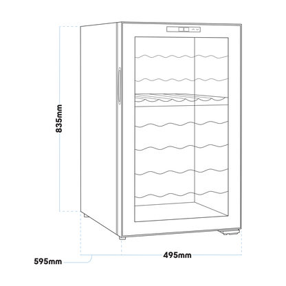 Baridi 52 Bottle Dual Zone Wine Fridge & Cooler