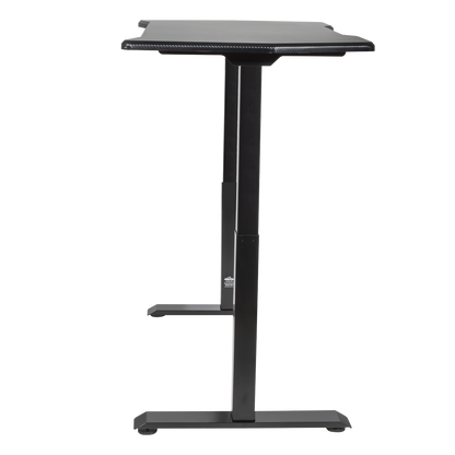 Dellonda Carbon Fibre Effect Electric Height Adjustable Standing Desk, 1400 x 700mm Dual Motor 100kg