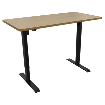Dellonda Single Motor Ultra-Quiet Adjustable-Height Electric Sit/Stand Desk - Oak Desktop