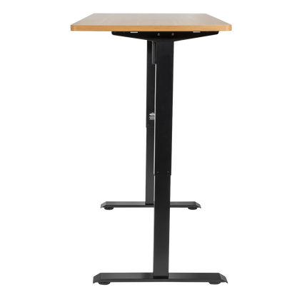 Dellonda Single Motor Ultra-Quiet Adjustable-Height Electric Sit/Stand Desk - Oak Desktop