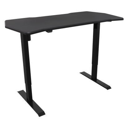 Dellonda Single Motor Ultra-Quiet Adjustable-Height Electric Sit/Stand Desk - Carbon Fibre Effect Desktop