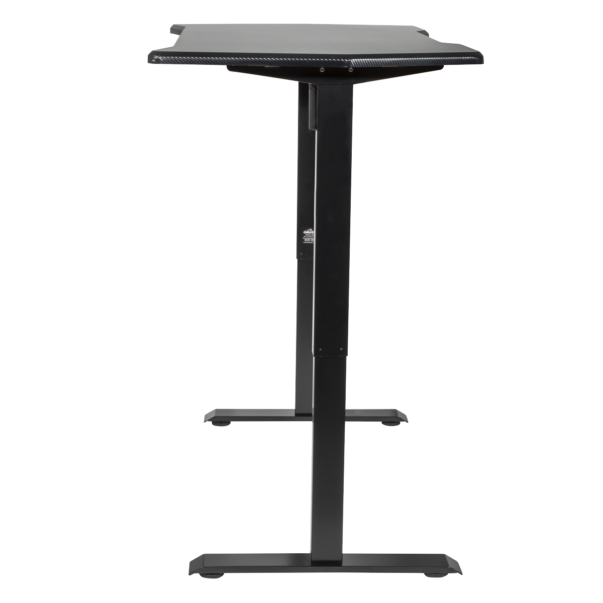 Dellonda Single Motor Ultra-Quiet Adjustable-Height Electric Sit/Stand Desk - Carbon Fibre Effect Desktop