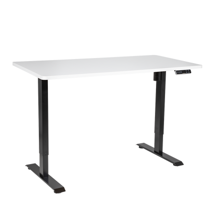Dellonda White Electric Height Adjustable Standing Desk with Memory, Quiet, 1400x700mm